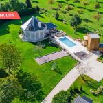 vue de drone globale sur la propriété vue de drone globale sur la propriété