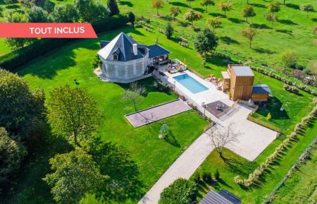 G&icirc;te n&deg;1482 Morainville-Jouveaux - Eure - vue de drone globale sur la propri&eacute;t&eacute;